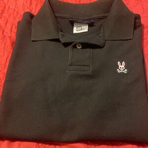 Psycho Bunny Black Polo with Iconic Emblem